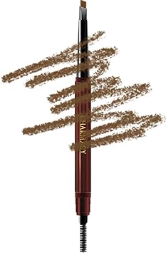 CHARMACY Triangle Eyebrow Pencil - Waterproof, Smudge-Proof, Dual-Ended with Spoolie | Vegan & Hypoallergenic | Precision Define, Fill, Shape for Beginners #01