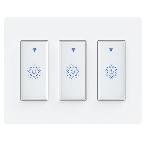Smart Light Switch WiFi Switch Touch Wall Switch 3 Gang