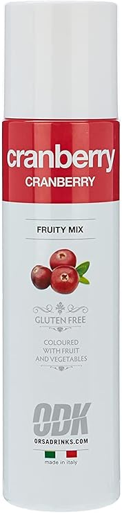 ODK Cranberry Puree Infused Fruit Syrup | Cocktails, Cooking, Baking and Desserts | 75cl