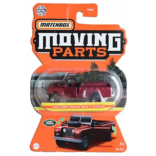 Hot Wheels Matchbox 1965 Land Rover Gen II Pickup, Moving Parts 3850 [red] - Land Rover