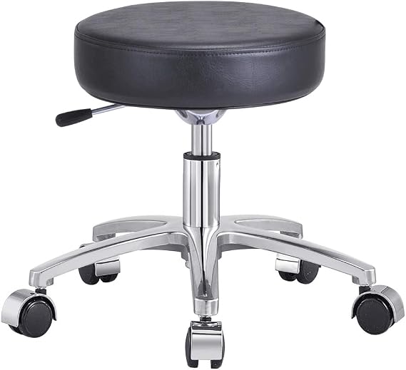 Beauty Salon All Purpose Rolling Pedi Stool Low Sitting Pedicure Stool - Lunar
