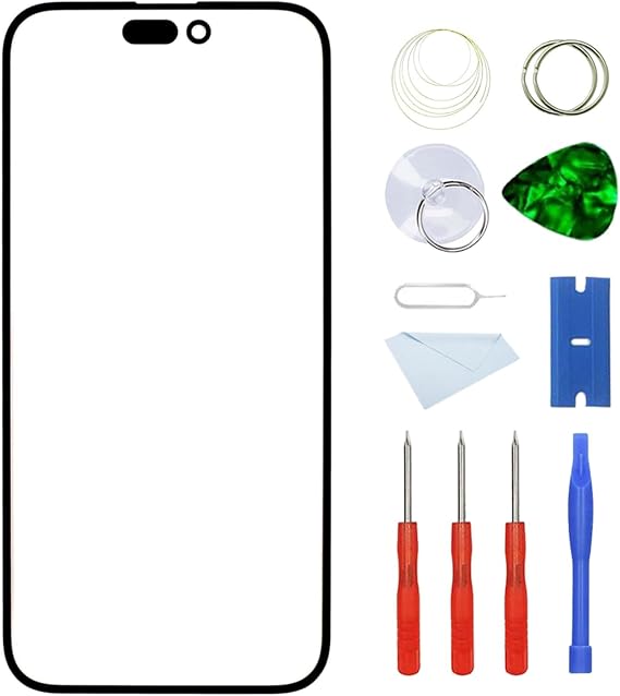Screen Replacement Front Glass +OCA compatible with iPhone 14 Pro Max with Repair Kit -6.7"