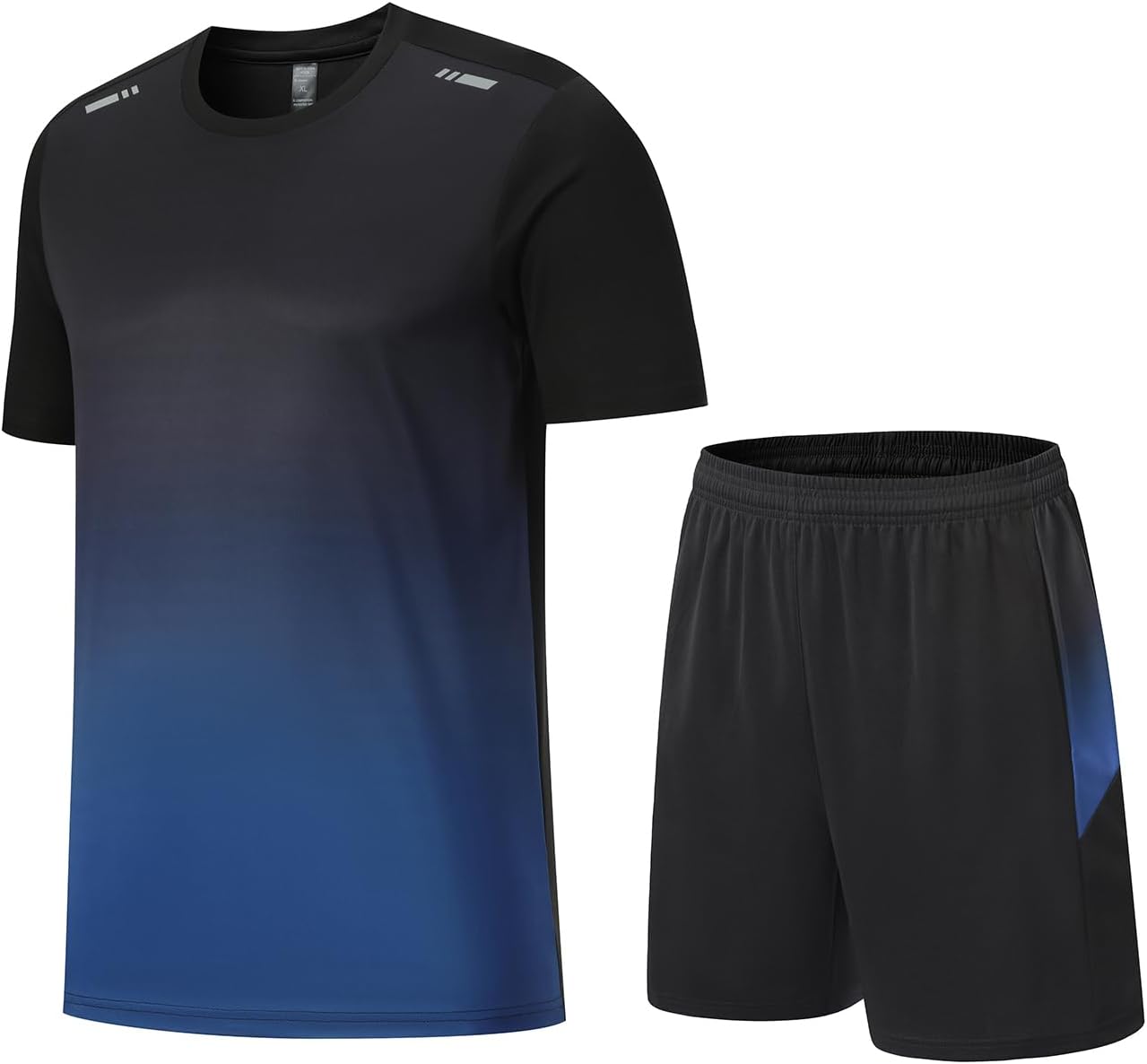 Mens Sportswear Short Sleeve Jersey, Top and Bottom Set, Summer Clothing, Running Wear, T-Shirt, Shorts, Training Wear, Loungewear, Breathable, Sweat Absorbent, Quick Drying