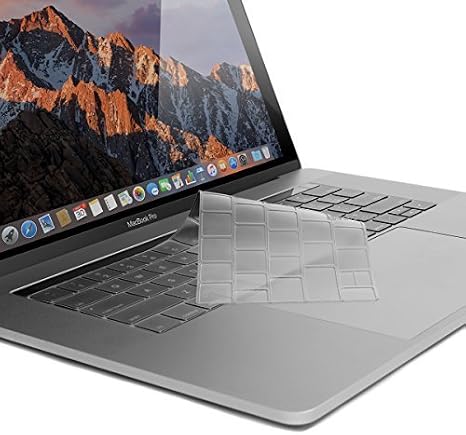 UPPERCASE GhostCover Premium Ultra Thin Keyboard Protector for MacBook Pro with Touch Bar 13" or 15" (2016-2018, Apple Model A1706, A1707, A1989, A1990, A2159), US/EU Keyboard Layout Compatible