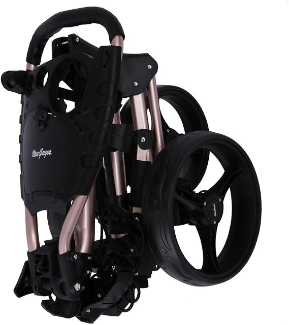 MacGregor Titanium MacTec 3 Wheel Folding Golf Cart with Umbrella Holder