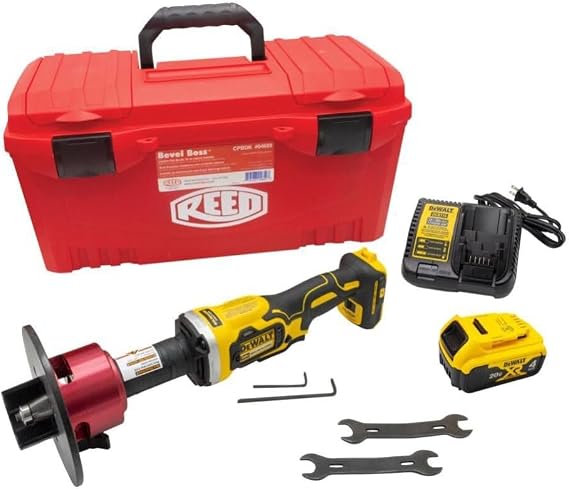 Reed Tool Bevel Boss Cordless Pipe Beveler Complete Kit