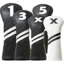 5pcs Golf Club Headcovers for Woods and Driver Fairway Hybrids for Golf Clubs Women Men