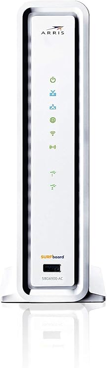 ARRIS SURFboard SBG6900AC Docsis 3.0 16x4 Cable Modem/ Wi-Fi AC1900 Router - Retail Packaging - White