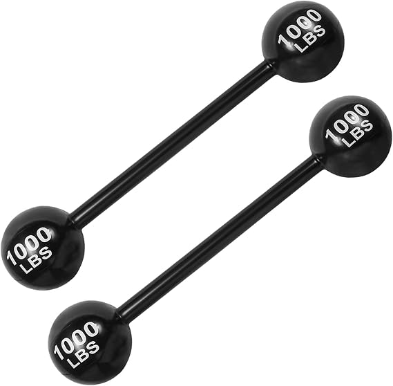 2 PCS Giant Inflatable Dumbbell Barbell - Carnival Circus Birthday/Halloween Party Decorations Supplies Fake Weights Cosplay Props - Blow Up Costume Photo Booth Props Accessory