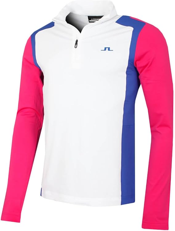 J.Lindeberg Mens Lukas Quarter Zip Mid Layer Soft Golf Sweater