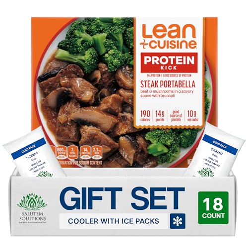 Salutem Vita Steak Portabella Frozen Meal, Protein-Rich Gourmet Dinner, Gift Set Pack of 18
