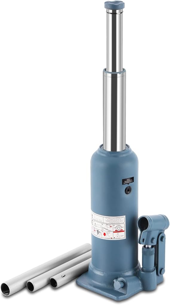 BAOSHISHAN 4 Ton Double Ram Bottle Jack 10.43" to 24" Lift Range | Heavy-Duty Hydraulic Lifting, Welded Steel Frame, Built-in Safety Valve, For SUV Truck RV