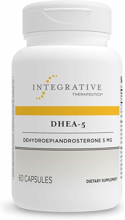 Integrative Therapeutics DHEA-5 - Daily Health Supplement for Healthy Aging* - Endocrine Supplement* - Vegan, Dairy-Free & Gluten-Free - 60 Capsules (60 Servings)