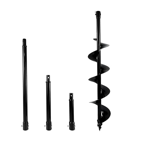 3pcs Extension Sets, 6" 31" Auger Bit for Earth Auger,Digger Post Holes Replacement Earth Digger Planting Drill Bit