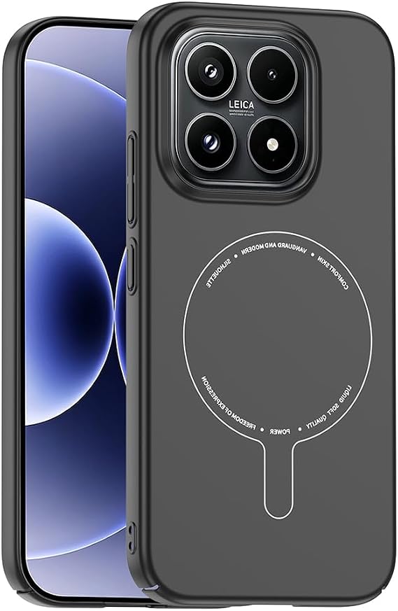 Aksesuarcim Xiaomi Mi 17 ile Uyumlu Kılıfı Ultra İnce Kamera Lens Korumalı M-Safe Şarj Özellikli Sert Silikon Kapak Elio Siyah