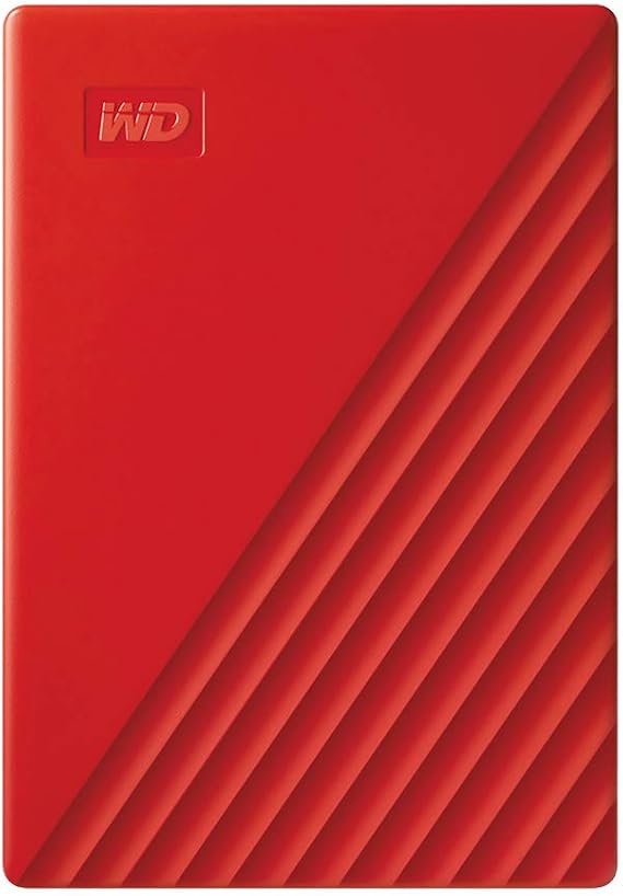 WD 2TB My Passport, Portable External Hard Drive, Red, backup software with defense against ransomware, and password protection, USB 3.1/USB 3.0 compatible - WDBYVG0020BRD-WESN
