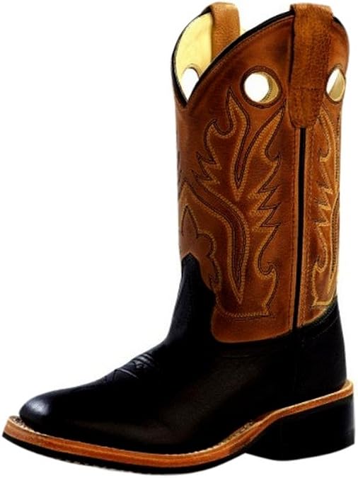 Old West Boys' Western Boot Broad Square Toe - Bsy1810g