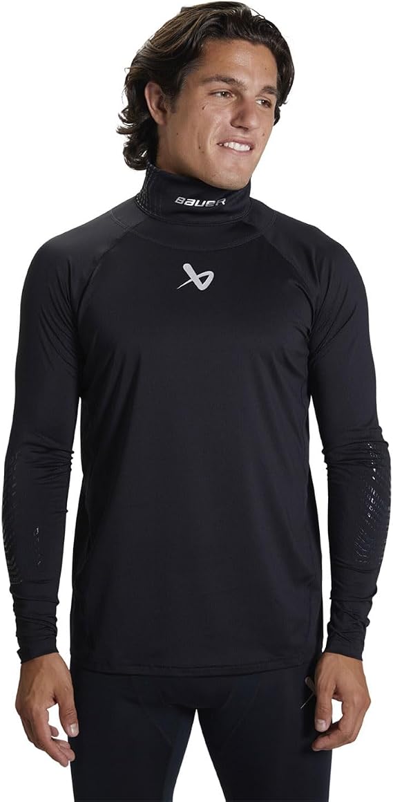 Bauer - Senior Long Sleeve Neckprotect (Black, L)
