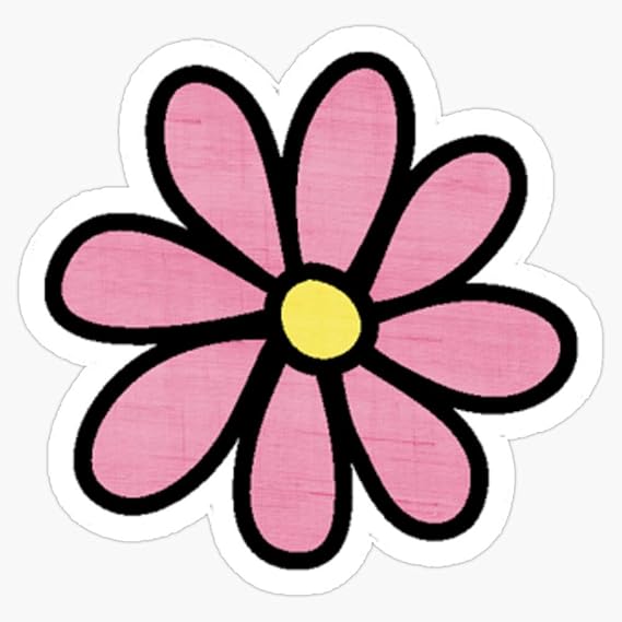 Pink Daisy Vinyl Waterproof Sticker Decal Car Laptop Wall Window Bumper Sticker 5"