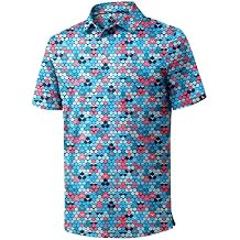 ZITY Golf Shirts for Men Short Sleeve Print Polo Shirt Moisture Wicking Regular Fit Casual Beach Polo