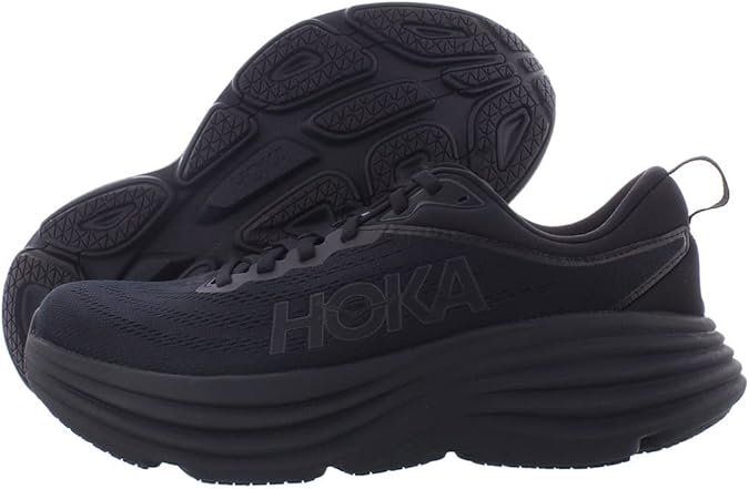 HOKA ONE ONE Bondi 8 Mens Shoes Size 8.5, Color: Black/Black