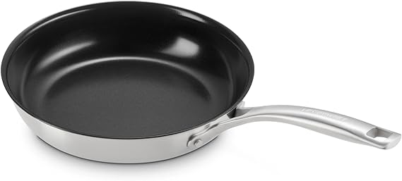 Le Creuset Essential Stainless Steel Non-Stick Frying Pan, 9.5" | Shallow Round