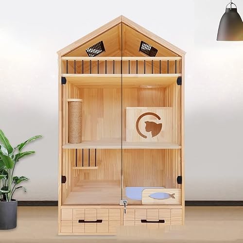 Cat Condos 80  60  140 Cat Villa Cat Litter Cat Cabinet Cat House Display Cabinet Cat Furniture Crawling Tool Cat Villa