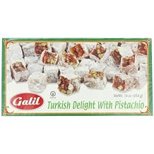 Galil Turkish Delight, Pistachio, 16-Ounce Boxes (Pack of 4)