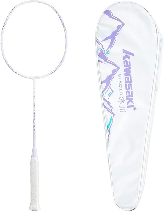 Kawasaki Glacier Carbon Badminton Racket with Racket Bag