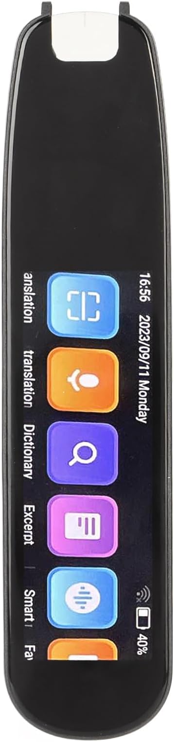 Intelligent Translation Pen, Smart Translator Device Dictionary Pen with 2.99 Inch Touchscreen, Portable Multilingual Translation Recording Scan Reader Pen for Travel
