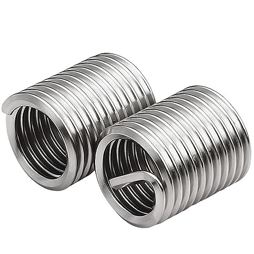 M1.6 x 0.35mm x 1D Helicoil Wire Inner Thread Inserts, Coiled Wire Helical Screws, 304 Stainless Steel, Metric, 50Pcs