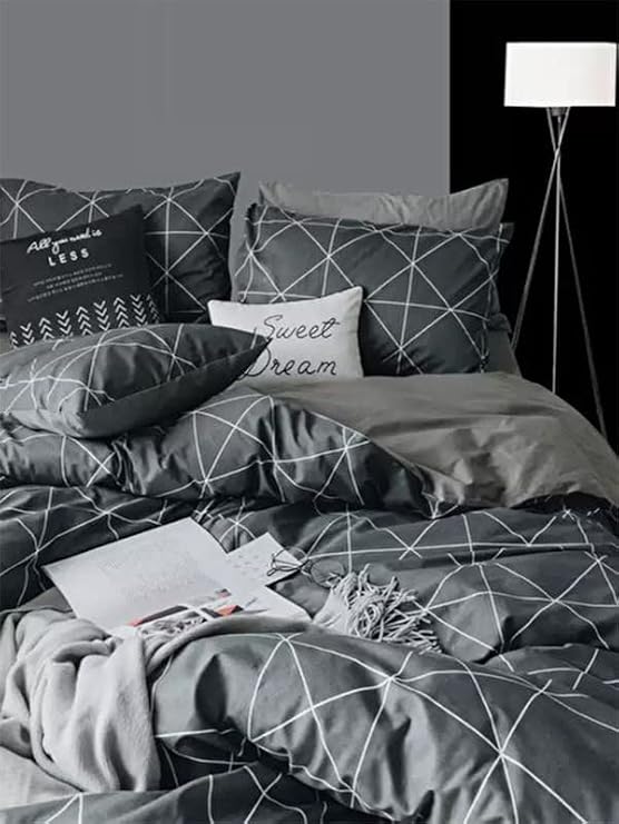 Mulberry Pandora Lastikli Çarşaflı Nevresim Takımı Çift Kişilik 200 * 220-Gri