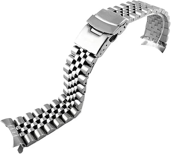 Compatible With Casio Duro MDV-107-1A MDV-106 Strap Marlin Replacement Diving Metal Curved End Stainless Steel Watch Band Bracelet 22mm