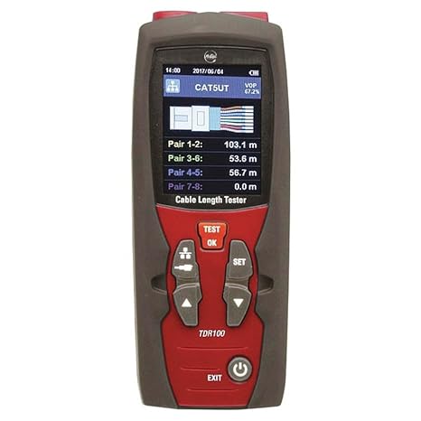 Cable Length Meter, Measures ft/M, Mfr: TDR100-A