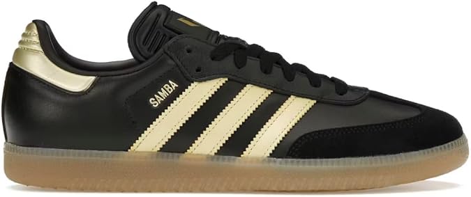 adidas Samba Messi Shoes Big Kid (Black Gold, 5)