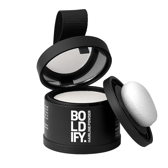 Boldify Hairline Powder, Root Touch Up Hair Color White 4g