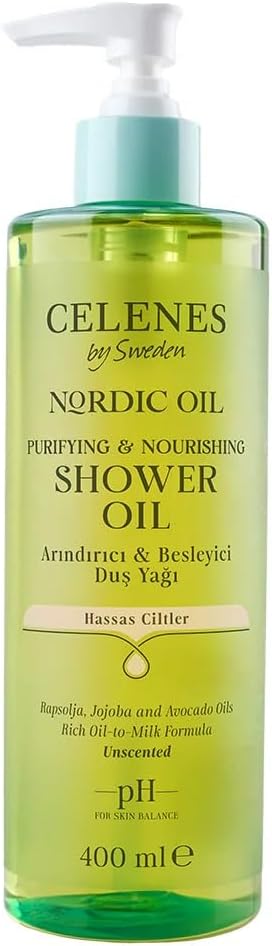 Celenes By Sweden Nordic Oil Duş Yağı Hassas Ciltler için Besleyici ve Nemlendirici