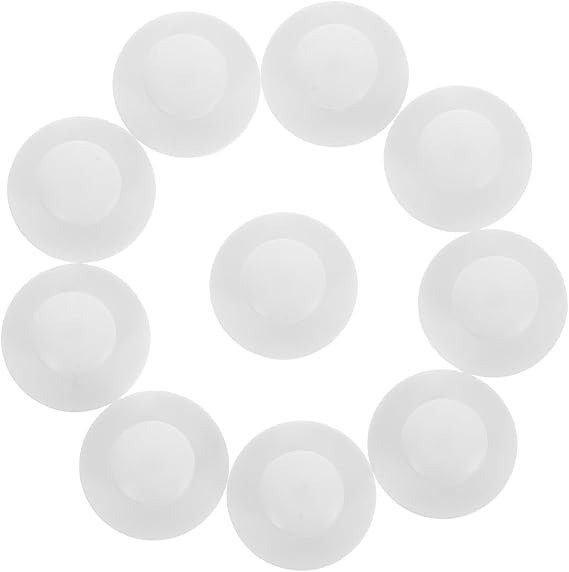 KALLORY 10Pcs Self Adhesive Cabinet Door Handles Peel and Stick Round Mini Drawer Knobs for Kitchen Wardrobe Storage Easy Installation No Drilling