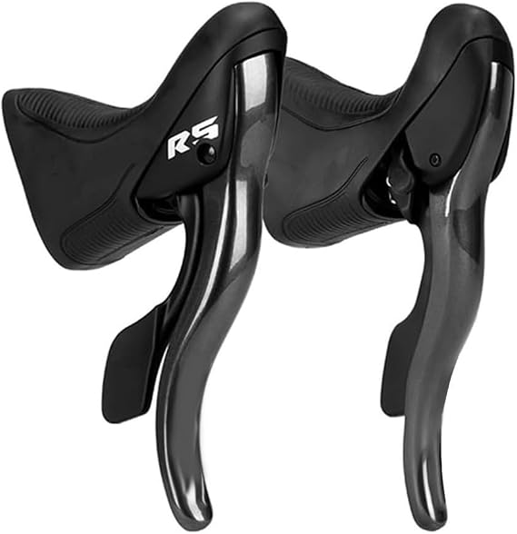 Road Bike Shift Lever Kit For Ltwoo R2 R3 R5 R7, Aluminum Alloy And Abs Gear Shifter Set With Cables, Left And Right Hand Control For 7-9 Speed Cycling(R5)