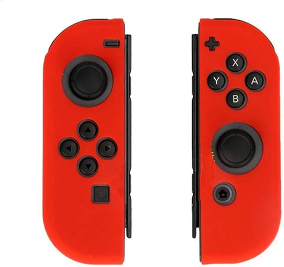 Soft Silicone Rubber Protective Skin Shell Cover Case Thumb Stick Grips Joystick Caps Cover Rocker Cap for Switch Controller Protection Shell Case 1 (Red)