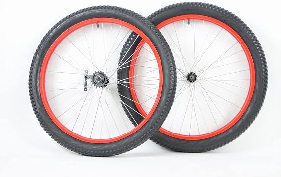 Mango 26 inch Coaster Brake Wheel Set Beach Cruiser Bike Bicycle with 26 x 2.50 Tires and Tubes! (Black)