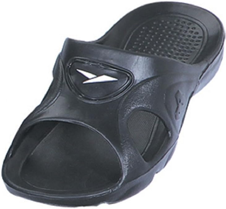 Gear One Men's Rubber Slide Sandal Slipper Comfortable Shower Beach Shoe Slip On Flip Flop Black 10