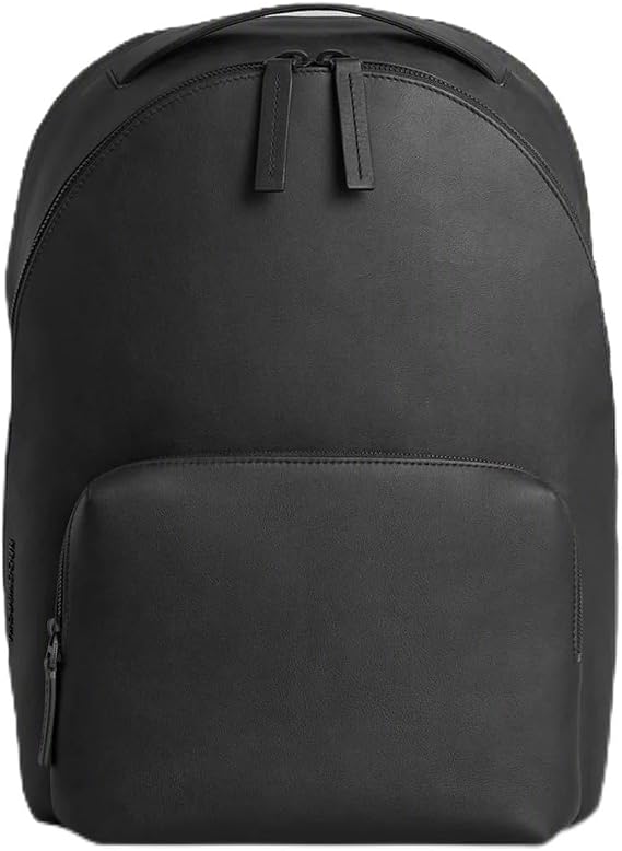 Troubadour Generation Leather Backpack | 18L Luxury Laptop Backpack | Waterproof European Calfskin | Lightweight Travel Daypack | Black
