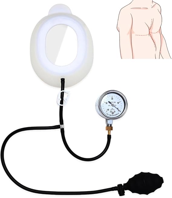 Pectus Excavatum Vacuum Bell - Pectus Excavatum Orthosis Brace for Adults and Child, Corrects Sunken Chest, Vacuum Bell Therapy, Comfortable Fit Upgrade-M