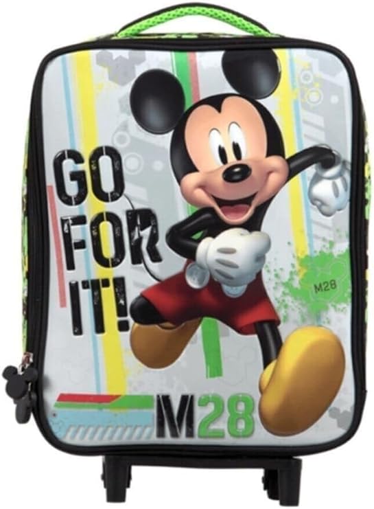 Mikro Mickey Çekçekli Anaokulu Çantası, Çok Renkli, Uzun Beden