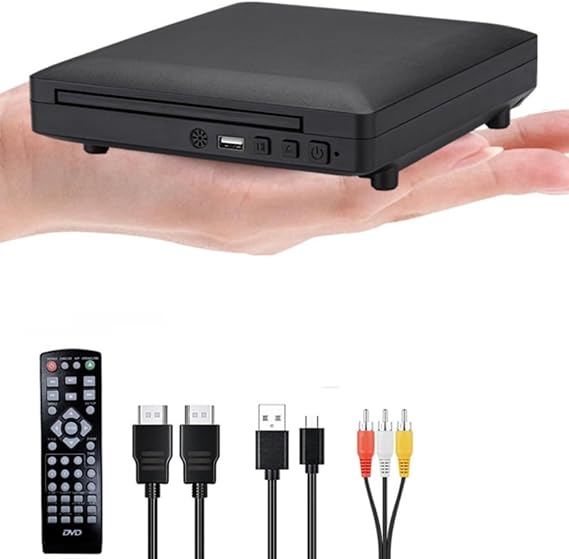 Blu-ray Player Mini HD DVD Player Cable Support 1080p PAL NTSC All Regions USB 2.0 CD Player Breakpoint Memory HDR Support M218