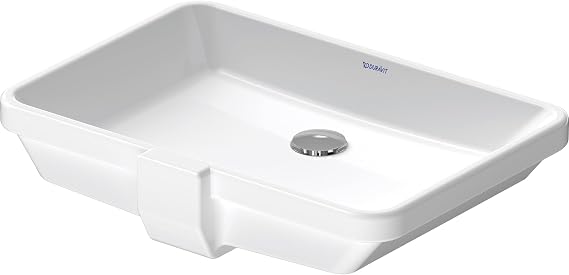 Duravit 0316530017 2nd Floor 20-5/8" Rectangular Ceramic Undermount Bathroom Sink with Overflow