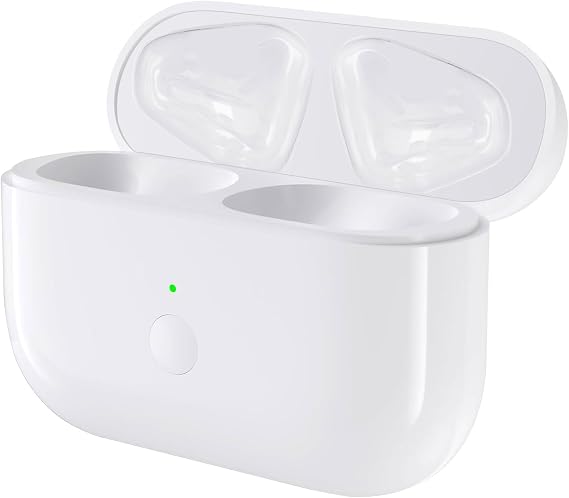 Wireless Charging Case Replacement Compatible with AirPods Pro 1st & 2nd Generation, Earbuds Charger Case with Bluetooth Pairing Sync Button, Fast Charging, Dual Wireless & Wired Options