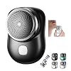 USB Mini Shaver Pocket Portable Electric Shaver, 2023 New Travel Electric Razor Round Shaving Machines for Men, Wet Dry Magic Rechargeable Mini Shavers Mens Electric Razors for Shaving Face Silver