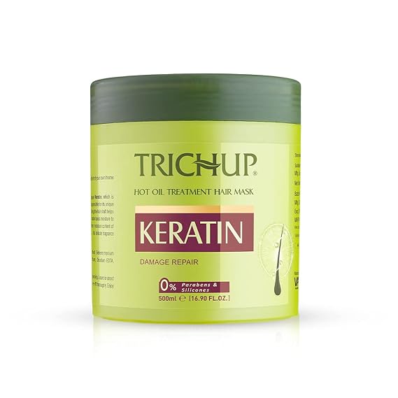 Trichup Keratin Hair Mask (500ml) | Deep Conditioning Treatment for Dry, Damaged & Frizzy Hair | Strengthening, Smoothing & Repair | Soft, Manageable Hair